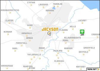 map of Jackson