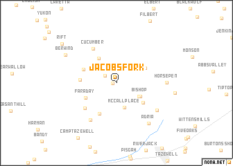 map of Jacobs Fork