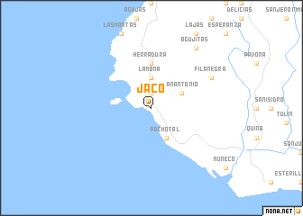 map of Jacó