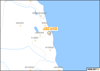 map of Jacumã