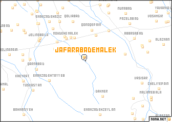 map of Ja‘farābād-e Malek