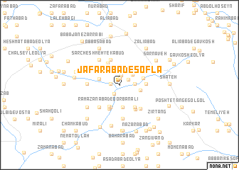 map of Ja‘farābād-e Soflá