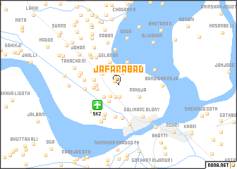 map of Jāfarābād