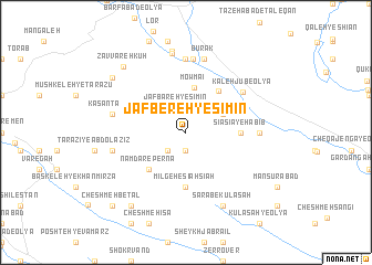map of Jāfbereh-ye Sīmīn