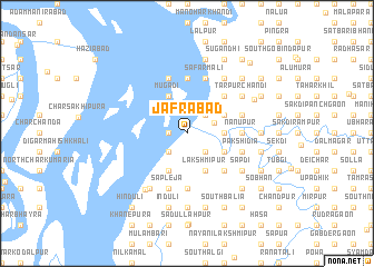 map of Jāfrābād