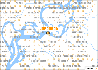 map of Jāfrābād