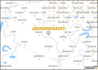 map of Jagadānandakāti