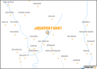 map of Jagannāth Hāt