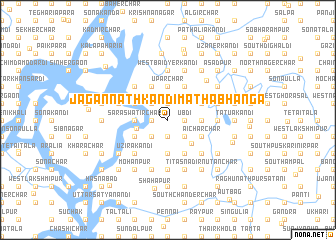 map of Jagannāthkāndi Māthābhānga