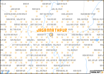 map of Jagannāthpur