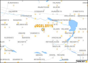 map of Jagėlonys