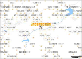 map of Jägersgrün