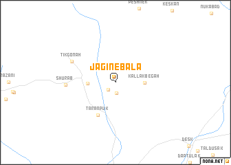 map of Jagīn-e Bālā