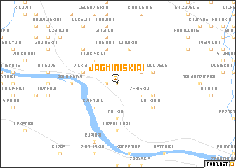 map of Jagminiškiai