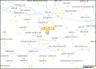 map of Jagoče