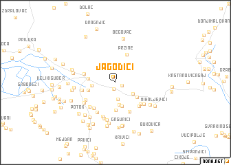 map of Jagodići