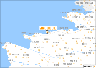 map of Jagodje