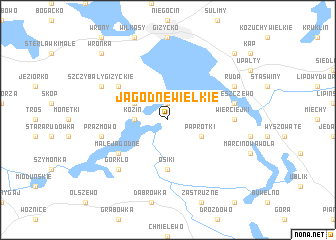 map of Jagodne Wielkie