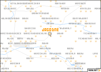 map of Jagodne