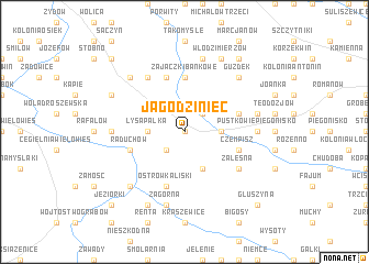 map of Jagodziniec