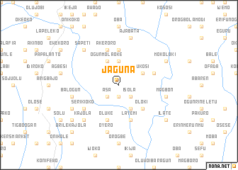 map of Jaguna