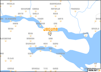 map of Jaguna