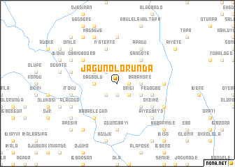 map of Jagun Olorunda