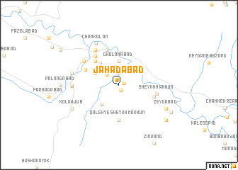 map of Jahādābād