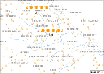 map of Jahānābād