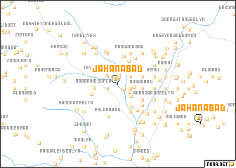 map of Jahānābād