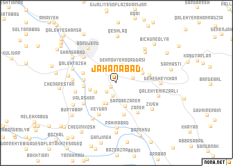 map of Jahānābād