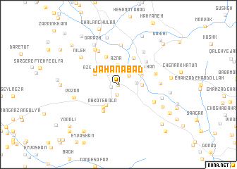 map of Jahānābād