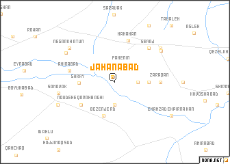 map of Jahānābād