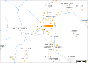 map of Jahānābād