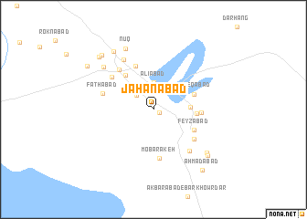 map of Jahānābād