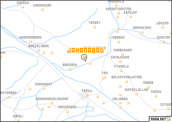 map of Jahānābād