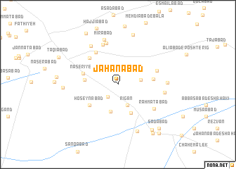 map of Jahānābād