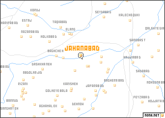 map of Jahānābād