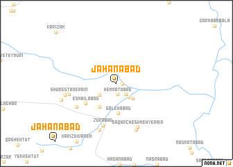 map of Jahānābād
