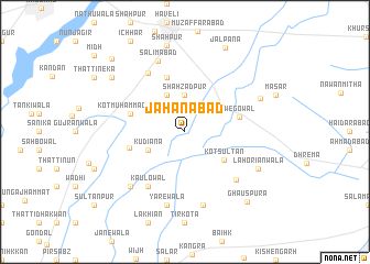 map of Jahānābād