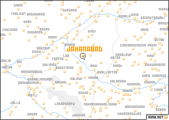 map of Jahānābād