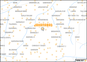 map of Jahānābād