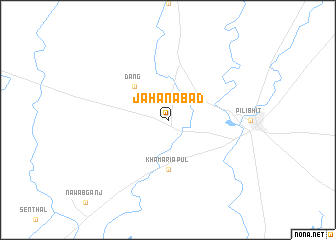 map of Jahānābād