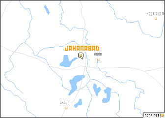 map of Jahānābād