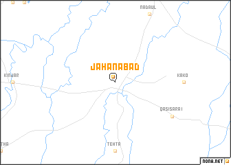 map of Jahānābād
