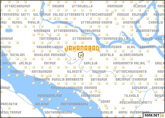 map of Jāhānābād