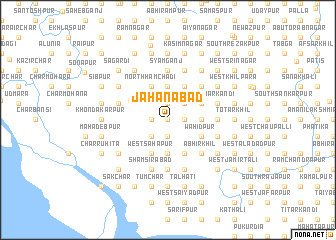 map of Jāhānābād