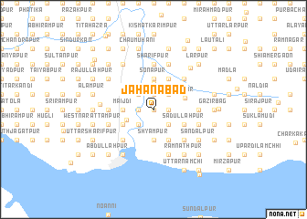 map of Jāhānābād