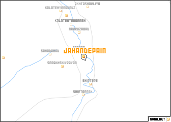 map of Jahand-e Pā\