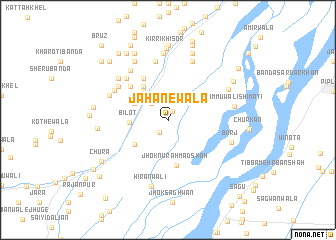 map of Jahānewāla